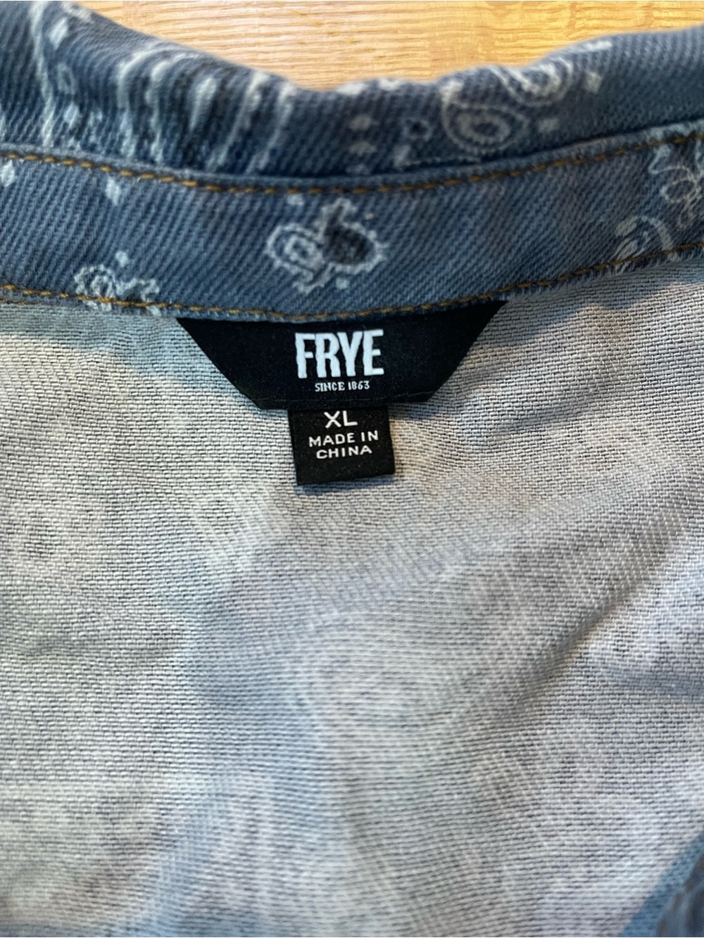 Frye Blue Bandana Print Shirt Dress - Picture 2 of 3